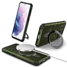For Samsung Galaxy S21 5G MagSafe Magnetic Holder Phone Case(Green) - 1