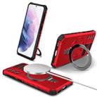 For Samsung Galaxy S21+ 5G MagSafe Magnetic Holder Phone Case(Red) - 1