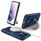 For Samsung Galaxy S21+ 5G MagSafe Magnetic Holder Phone Case(Blue) - 1