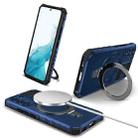 For Samsung Galaxy S22 5G MagSafe Magnetic Holder Phone Case(Blue) - 1