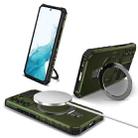 For Samsung Galaxy S22+ 5G MagSafe Magnetic Holder Phone Case(Green) - 1