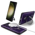 For Samsung Galaxy S23 Ultra 5G MagSafe Magnetic Holder Phone Case(Purple) - 1