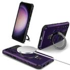 For Samsung Galaxy S23 5G MagSafe Magnetic Holder Phone Case(Purple) - 1