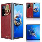 For Huawei Mate X2 Wristband Leather Back Phone Case(Red) - 1