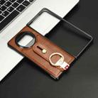 For Huawei Mate X3 Wristband Leather Back Phone Case(Brown) - 7
