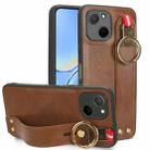 For Huawei Maimang A20 5G Wristband Leather Back Phone Case(Brown) - 1
