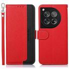 For OnePlus 12 KHAZNEH Litchi Texture Leather RFID Phone Case(Red) - 1