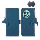 For OnePlus Ace 2 Pro Genuine Leather Magnetic RFID Leather Phone Case(Blue) - 1