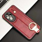 For Honor 200 5G Wristband Leather Back Phone Case(Red) - 2