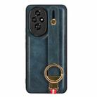 For Honor 200 5G Wristband Leather Back Phone Case(Blue) - 3