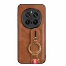 For Honor Magic7 Pro Wristband Leather Back Phone Case(Brown) - 3