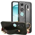 For Honor Play9C Wristband Leather Back Phone Case(Black) - 1