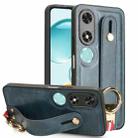 For Honor Play9C Wristband Leather Back Phone Case(Blue) - 1