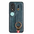 For Honor Play9C Wristband Leather Back Phone Case(Blue) - 3