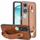 For Honor Play9C Wristband Leather Back Phone Case(Brown) - 1