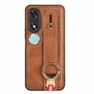 For Honor Play9C Wristband Leather Back Phone Case(Brown) - 3