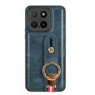 For Honor X5b 4G / X5b Plus 4G Wristband Leather Back Phone Case(Blue) - 3