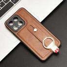 For Honor X5b 4G / X5b Plus 4G Wristband Leather Back Phone Case(Brown) - 2