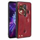 For ZTE nubia Red Magic 7  Wristband Leather Back Phone Case(Red) - 1