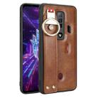 For ZTE nubia Red Magic 7  Wristband Leather Back Phone Case(Brown) - 1