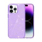 For iPhone 15 Pro Max Shockproof Terminator Glitter Powder Phone Case(Purple) - 1