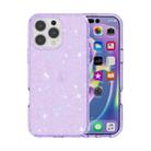 For iPhone 16 Pro Max Shockproof Terminator Glitter Powder Phone Case(Purple) - 1