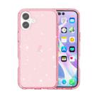 For iPhone 16 Plus Shockproof Terminator Glitter Powder Phone Case(Pink) - 1