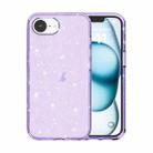 For iPhone 16e Shockproof Terminator Glitter Powder Phone Case(Purple) - 1