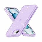 For iPhone 16e Shockproof Terminator Glitter Powder Phone Case(Purple) - 3