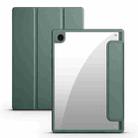 For Samsung Galaxy Tab A8 3-folding Acrylic Smart Leather Tablet Case(Dark Green) - 1