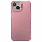 For iPhone 14 Semi Transparent Frosted PC Phone Case(Pink) - 1