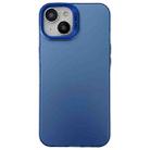 For iPhone 14 Semi Transparent Frosted PC Phone Case(Blue) - 1