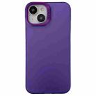 For iPhone 14 Plus Semi Transparent Frosted PC Phone Case(Purple) - 1