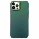 For iPhone 14 Pro Semi Transparent Frosted PC Phone Case(Green) - 1