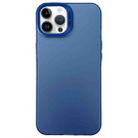 For iPhone 14 Pro Semi Transparent Frosted PC Phone Case(Blue) - 1