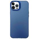 For iPhone 14 Pro Max Semi Transparent Frosted PC Phone Case(Blue) - 1