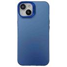 For iPhone 13 Semi Transparent Frosted PC Phone Case(Blue) - 1