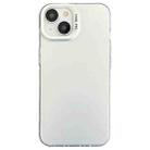 For iPhone 13 Semi Transparent Frosted PC Phone Case(White) - 1