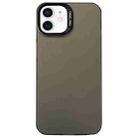 For iPhone 12 Semi Transparent Frosted PC Phone Case(Brown) - 1