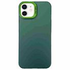 For iPhone 12 Semi Transparent Frosted PC Phone Case(Green) - 1