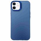 For iPhone 12 Semi Transparent Frosted PC Phone Case(Blue) - 1