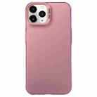 For iPhone 11 Pro Max Semi Transparent Frosted PC Phone Case(Pink) - 1