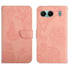 For OnePlus Nord 4 5G Skin Feel Butterfly Peony Embossed Leather Phone Case(Pink) - 1