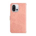 For OnePlus 13T Skin Feel Butterfly Peony Embossed Leather Phone Case(Pink) - 3