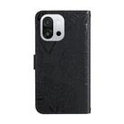 For OnePlus 13T Skin Feel Butterfly Peony Embossed Leather Phone Case(Black) - 3