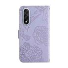For OnePlus Nord 5 5G / Ace 5 Ultra Skin Feel Butterfly Peony Embossed Leather Phone Case(Purple) - 3