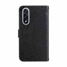 For OnePlus Nord 5 5G / Ace 5 Ultra Skin Feel Butterfly Peony Embossed Leather Phone Case(Black) - 3