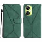 For OnePlus Nord CE 3 Lite Stitching Embossed Leather Phone Case(Green) - 1