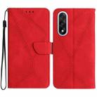 For OnePlus Nord 5 5G / Ace 5 Ultra Stitching Embossed Leather Phone Case(Red) - 1