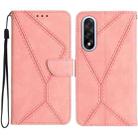 For OnePlus Nord 5 5G / Ace 5 Ultra Stitching Embossed Leather Phone Case(Pink) - 1